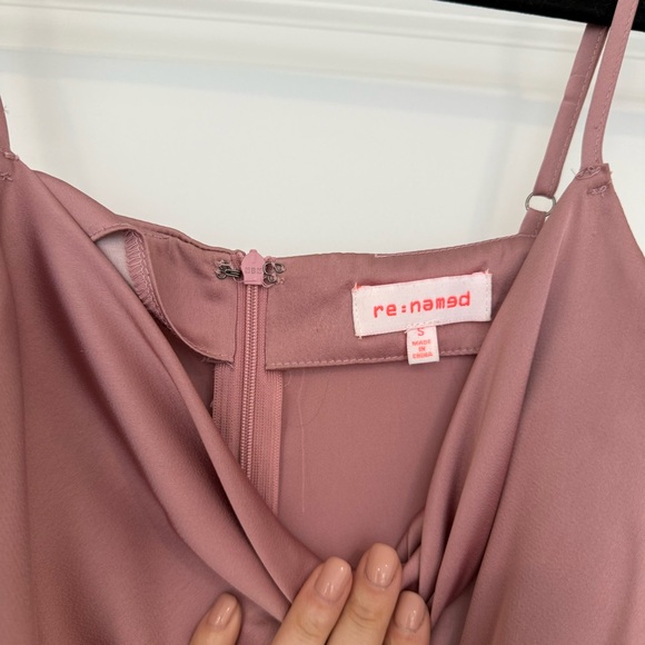 Elegant Mauve Spaghetti Strap Dress - Picture 3 of 5